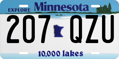 MN license plate 207QZU