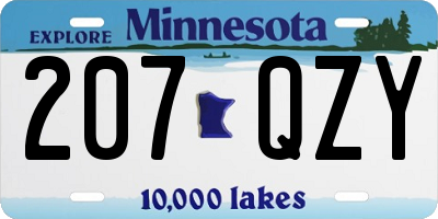 MN license plate 207QZY