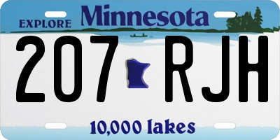 MN license plate 207RJH