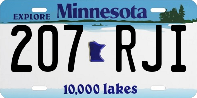 MN license plate 207RJI