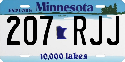 MN license plate 207RJJ