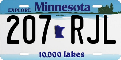 MN license plate 207RJL