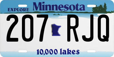 MN license plate 207RJQ
