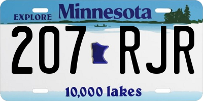 MN license plate 207RJR