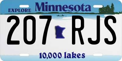 MN license plate 207RJS