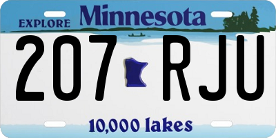 MN license plate 207RJU