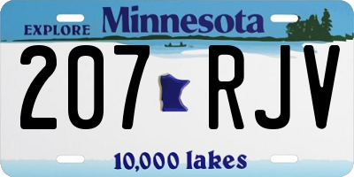 MN license plate 207RJV