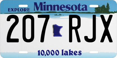 MN license plate 207RJX