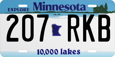 MN license plate 207RKB