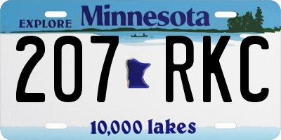 MN license plate 207RKC