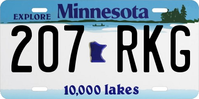 MN license plate 207RKG