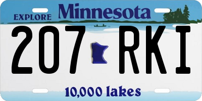 MN license plate 207RKI