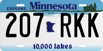 MN license plate 207RKK