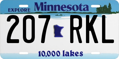 MN license plate 207RKL