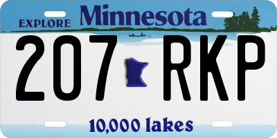 MN license plate 207RKP