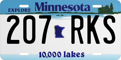 MN license plate 207RKS