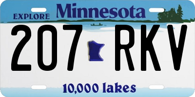 MN license plate 207RKV