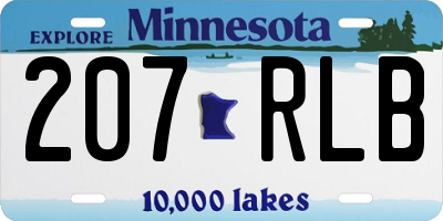 MN license plate 207RLB