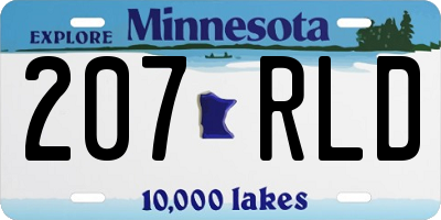 MN license plate 207RLD