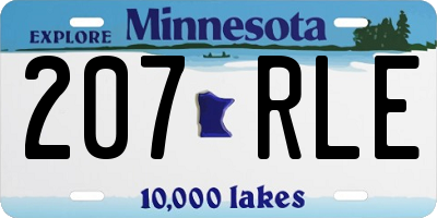 MN license plate 207RLE
