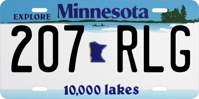 MN license plate 207RLG