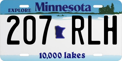 MN license plate 207RLH