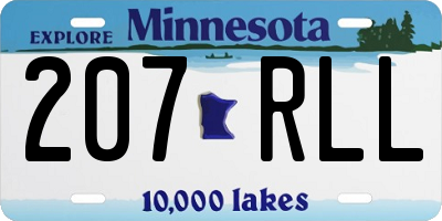 MN license plate 207RLL