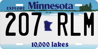 MN license plate 207RLM