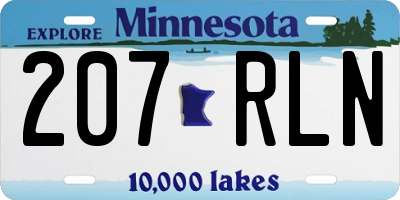 MN license plate 207RLN