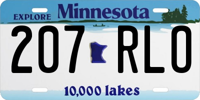 MN license plate 207RLO