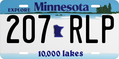 MN license plate 207RLP