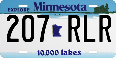 MN license plate 207RLR
