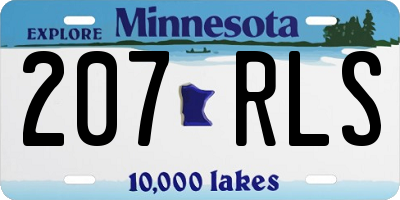 MN license plate 207RLS