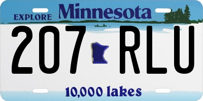 MN license plate 207RLU
