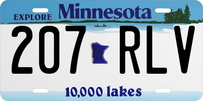 MN license plate 207RLV