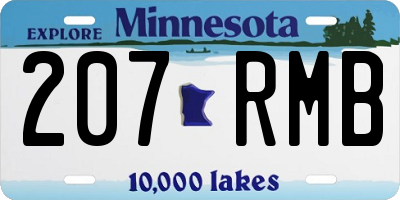 MN license plate 207RMB
