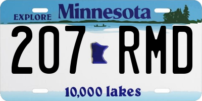 MN license plate 207RMD
