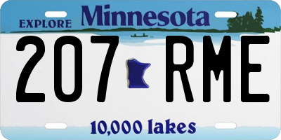 MN license plate 207RME
