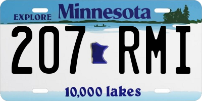 MN license plate 207RMI