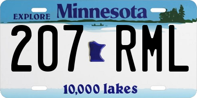 MN license plate 207RML