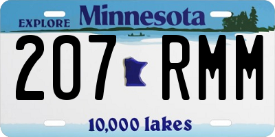 MN license plate 207RMM