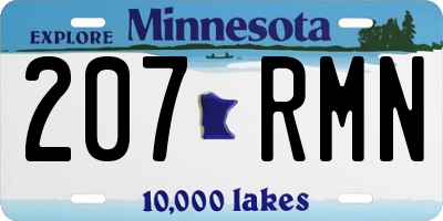 MN license plate 207RMN