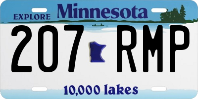 MN license plate 207RMP