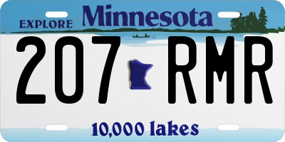MN license plate 207RMR
