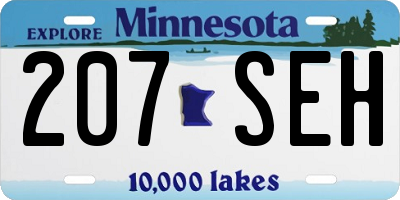 MN license plate 207SEH