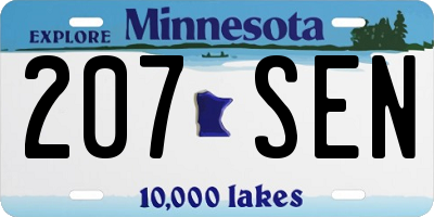 MN license plate 207SEN