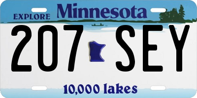 MN license plate 207SEY