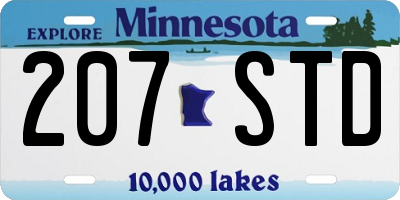 MN license plate 207STD