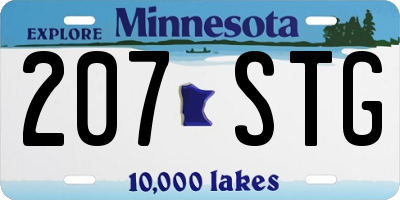 MN license plate 207STG