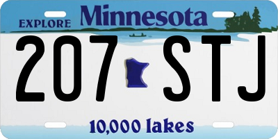 MN license plate 207STJ